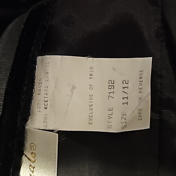 Bridal Originals Bridesmaid Vintage Black Velvet Sweetheart Dress Size 11/12 - Picture 12 of 15